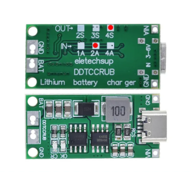 4S 2A TypeC Şarj Modül Çok Hücreli 18650 Lityum Pil Şarj Modül 8.4V 12.6V 16.8V - 3